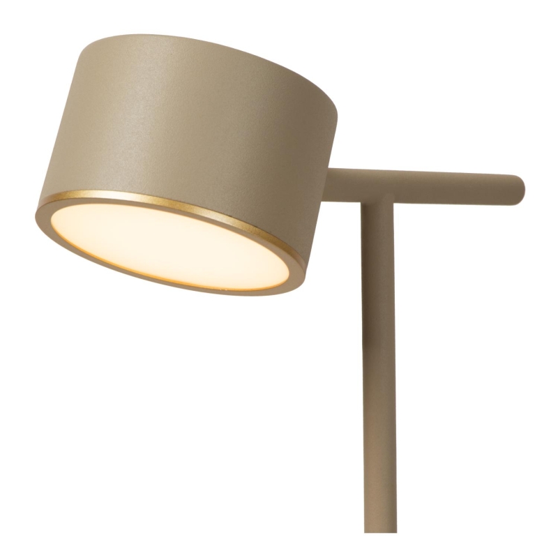 Lucide GIAN - Stolová lampa - LED Dim. - 1x8W 2700K - Taupe